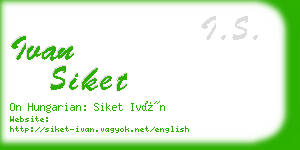 ivan siket business card